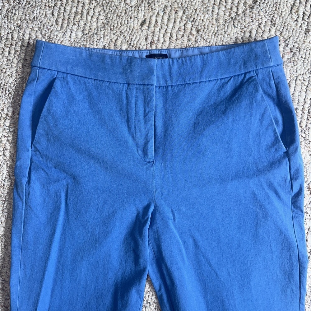 WOMENS J Crew Kelsey Flare Size 6 Blue Flared Out Dressy Cropped Pants SIZE UC - Picture 2 of 4